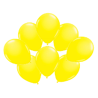 Feest Ballonen   neon geel   8x stuks   25 cm   versiering/feestartikelen