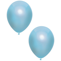 Feest ballonnen   metallic blauw   10x stuks   30 cm   verjaardag versiering