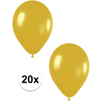 Feest ballonnen   metallic goud   20x stuks   30 cm   verjaardag versiering