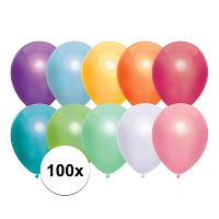 Feest ballonnen   metallic multi   100x stuks   30 cm   verjaardag versiering