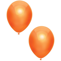 Feest ballonnen   metallic oranje   10x stuks   30 cm   koningsdag versiering