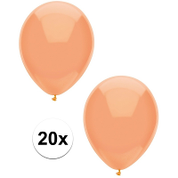 Feest ballonnen   metallic perzik oranje   20x stuks   30 cm   verjaardag versiering
