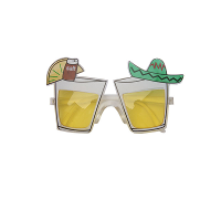 Feest/party bril met Mexicaanse tequila thema glazen   Carnaval party brillen   Hawaii   Tropisch