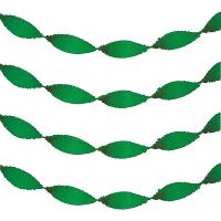 Feest slinger   groen   crepe papier   24 meter   draaislinger decoratie