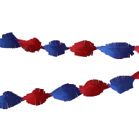 Feest slinger Holland thema   2x stuks   rood / wit / blauw   crepe papier   24M   draaislinger