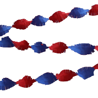 Feest slinger Holland thema   rood / wit / blauw   crepe papier   24M   draaislinger