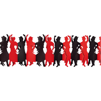 Feest slinger spanje thema flamenco dansers   papier   300 cm   brandvertragend