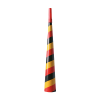 Feesttoeter rood/geel/zwart   papier   30 cm   feestartikelen   Duitsland/Belgie supporter