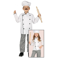 Fiestas Guirca Chef Kok kostuum voor kinderen   verkleedpak   wit   met koksmuts