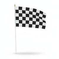 Finish vlag zwaaivlag   30 x 45 cm   Race thema feestartikelen