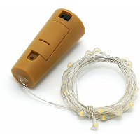 Flesverlichting kurk   LED lichtsnoer   20 led lampjes   2 meter   wijnfles verlichting