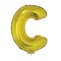 Folieballon letter C   41 cm   goud   feestdecoratie   versiering