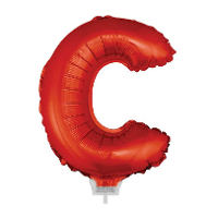 Folieballon letter C   41 cm   rood   feestdecoratie   versiering