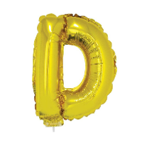 Folieballon letter D   41 cm   goud   feestdecoratie   versiering