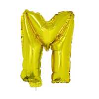 Folieballon letter M   41 cm   goud   feestdecoratie   versiering