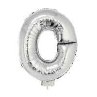 Folieballon letter O   41 cm   zilver   feestdecoratie   versiering
