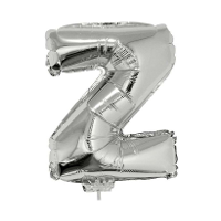 Folieballon letter Z   41 cm   zilver   feestdecoratie   versiering