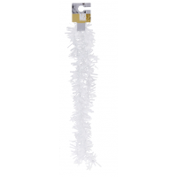Folieslinger   1x   met sterretjes   Wit   kerstversiering   180 cm   Kerstmis decoratie