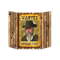 Foto bord/frame Selfies maken   Wanted by police   94 x 63 cm   Props   Western thema   Karton