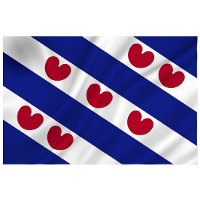 Friese Vlag   90 x 150 cm   Feest Vlag   Friesland   Frisian