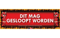 Fun en Fop sticker Dit mag gesloopt worden