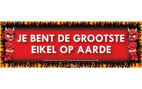 Fun en Fop sticker Je bent de grootste eikel op aarde
