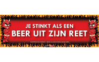 Fun en Fop sticker Je stinkt als een beer uit zijn reet
