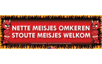Fun en Fop sticker Nette meisjes omkeren, stoute meisjes welkom