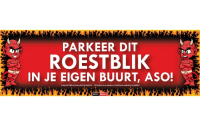 Fun en Fop sticker Parkeer dit roestblik in je eigen buurt, aso!
