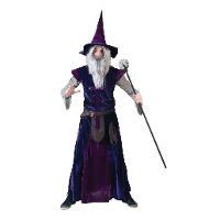Funny Fashion Tovenaar verkleedkleding kostuum   incl. Hoed   heren   carnaval   pak   maat Large