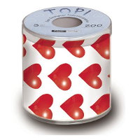Funny toiletrol   hearts   3 laags   WC papier   WC rol   toiletpapier