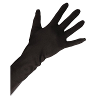 Gala/glamour verkleedkleding handschoenen   lang   zwart   voor dames   polyester