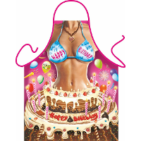 Merkloos Gefeliciteerd keukenschorten vrouw