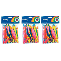 Gekleurde knutsel veertjes   set 300x   Hobby/decoratie sierveren   Knutselen   formaat 14 cm