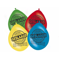 Geslaagd thema ballonnen   8x stuks   versiering   30 cm   mix kleuren   feestartikelen