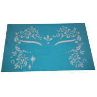 Gezicht/ogen schmink sjabloon   bloemen/sterren thema   grimeer stencil