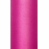 Glitter tule stof   fuchsia   15 x 900 cm   hobbyartikelen/knutselspullen