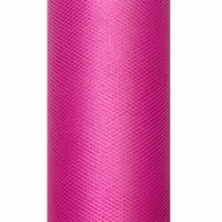 Glitter tule stof   fuchsia roze   15 x 900 cm   hobbyartikelen/knutselspullen   gaatjesstof