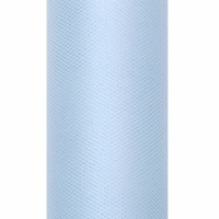 Glitter tule stof   lichtblauw   15 x 900 cm   hobbyartikelen/knutselspullen
