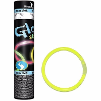 Glow in the dark armbandjes   100x   geel   25 cm   neon glow