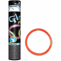 Glow in the dark armbandjes   100x   rood   25 cm   neon glow