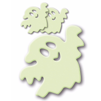 Glow in the dark Halloween stickers van spookjes   3x stuks   16 x 9 cm   Muurstickers versiering
