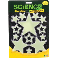 Glow in the Dark sterren   13x stuks   plafond en muur   Heelal stickers