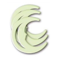 Glow in the dark stickers   9x stuks   Maan   8 cm   Lichtgevende stickers   Kinderkamer