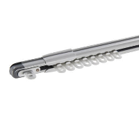 Gordijnrail   uitschuifbaar   van 145 tot 270 cm   aluminium   gebroken wit