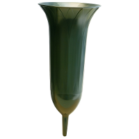 Grafvaas   groen   26 cm   kunststof   Grafvazen grafkaarsen   bloemhouder voor graf