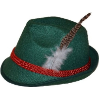 Groen Tiroler hoedje   volwassenen   Oktoberfest feesthoeden   Alpenhoedje/jagershoedje