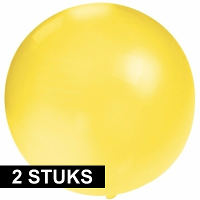 Grote ballonnen 60 cm   2x stuks   geel   Feestartikelen/versiering   verjaardag