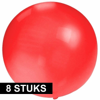 Grote ballonnen 60 cm   8x   rood   Feestartikelen/versiering   verjaardag