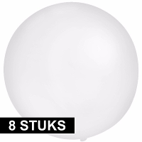 Grote ballonnen 60 cm   8x   wit   Feestartikelen/versiering   verjaardag